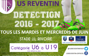 Détections Jeunes saison 2016-2017