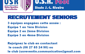 Seniors : Une 3ème équipe engagée, le recrutement toujours ouvert