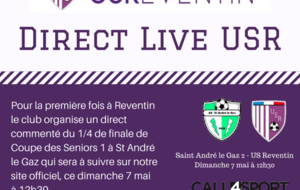 Suivez le quart de finale de coupe St André le Gaz B - US Reventin en direct commenté !
