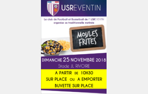 Moules Frites du club ce dimanche 25 novembre dès 10h30 !