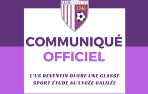 Communiqué officiel : L’US Reventin ouvre une classe sport-étude au Lycée Galilée