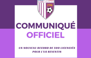 Communiqué officiel : un nouveau record pour l’US Reventin, avec 500 licenciés !
