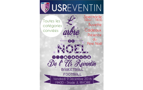 Arbre de Noel de l'US Reventin : Vendredi 9 décembre à 19h
