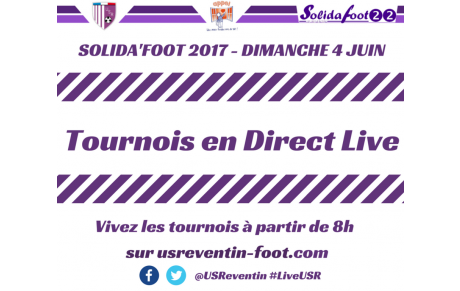Solida'Foot : Suivez la journée et les tournois de dimanche en Live !