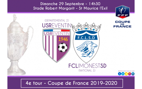 Coupe de France : L'US Reventin recevera Limonest St Didier (National 3) au 4e tour !