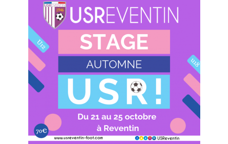 Les inscriptions au Stage d'Automne (U12 à U18) sont ouvertes !