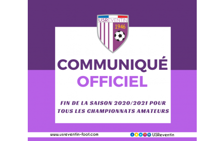 Comuniqué officiel : Fin des compétitions amateures annoncée par la FFF